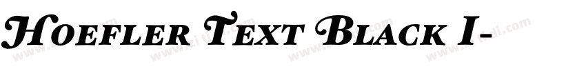 Hoefler Text Black I字体转换